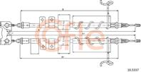 Трос стояночного тормоза задн FORD TRANSIT CONNECT ABS mod 200/220 DS1,8TDdi-1,8TDCi-1,8 (large mod.) 02-07 mm1998/1865 X 2шт