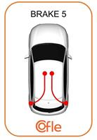 Трос стояночного тормоза прав задн FIAT Doblo Maxi 2001-  2140/1844mm