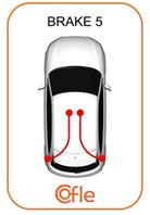 Трос стояночного тормоза задн лев HONDA CR-V II 2002- 1530/1350mm