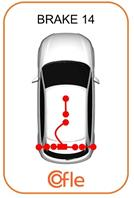 Трос стояночного тормоза прав задн OPEL CORSA C all (барабанные тормоза) 01-