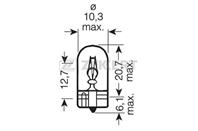 Лампа WY5W 12V 5W W2  1X9  5d