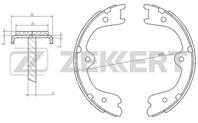 Барабанные тормозные колодки задние BK4047 от фирмы Zekkert