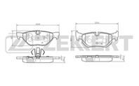 Колодки тормозные дисковые задние BS2148 от фирмы Zekkert