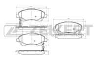 Колодки торм. диск. перед Toyota Avensis (T250) 03-, Corolla Verso (R10, E120) 01-
