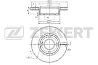 Диск торм. перед. Audi 80 V 91-  Coupe II 88-