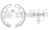 Барабанные тормозные колодки задние BK4119 от компании Zekkert