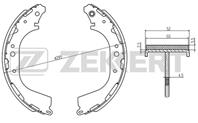 Барабанные тормозные колодки задние BK4145 от компании Zekkert