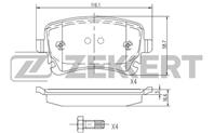 Колодки торм. диск. зад Audi A4 II, III 03-, A6 II, III 02-, VW Multivan V 03-, Transporter V 03-