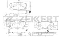 Колодки тормозные дисковые задние BS2096 от фирмы Zekkert