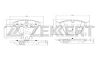 Колодки тормозные дисковые передние BS2141 от производителя Zekkert