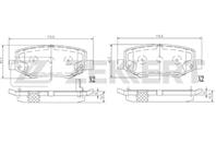 Колодки тормозные дисковые задние BS2447 от фирмы Zekkert