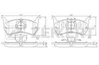 Колодки торм. диск. передн. Mazda 626 II 82-