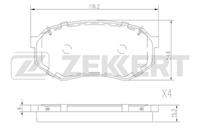 Колодки торм. диск. передн. Mazda 929 III 87-  Mit