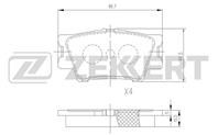 Колодки торм. диск. зад Lexus ES (V4, V6) 06-, Toyota Camry (V30, V40) 06-, Rav 4 (A30, A40) 06-