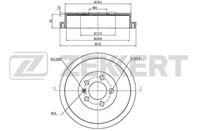 Барабан торм. зад. Skoda Rapid (NH_) 13  VW Polo V