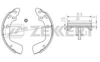 Барабанные тормозные колодки задние BK4151 от компании Zekkert