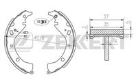 Барабанные тормозные колодки задние BK4111 от компании Zekkert
