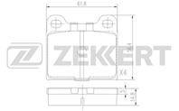 Колодки торм. диск. перед Alfa Romeo Giulietta (116) 77-, MB S-Class (116, 126) 72- , SL (107) 71-