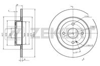 Диск торм. перед. Mazda 323 V  VI 94-