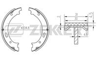 Барабанные тормозные колодки задние BK4146 от компании Zekkert