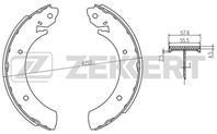 Барабанные тормозные колодки задние BK4157 от компании Zekkert
