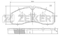 Колодки тормозные дисковые передние BS1883 от производителя Zekkert