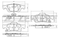 Колодки торм. диск. зад Jeep Grand Cherokee IV 10-