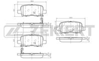 Колодки тормозные дисковые задние BS2158 от производителя Zekkert