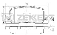 Колодки торм. диск. зад Chery Fora 06-, Lexus ES (VZV,MCV) 01-, Toyota Camry (V30) 01-, Kluger (U20)00-