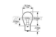 Лампа P21W 24V 21W BA15s