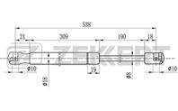 Амортизатор капота VW Touareg (7LA, 7L6, 7L7) 02-