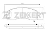 Колодки тормозные дисковые передние BS2130 от фирмы Zekkert