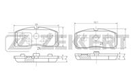 Колодки тормозные дисковые передние BS2539 от фирмы Zekkert