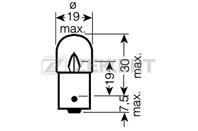 Лампа R5W 24V 5W BA15S