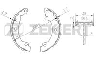 Барабанные тормозные колодки задние BK4163 от компании Zekkert
