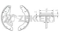 Барабанные тормозные колодки задние BK4445 от компании Zekkert