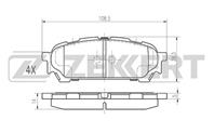 Колодки торм. диск. зад Subaru Forester (SG) 02-, Impreza (GD, GG) 00-
