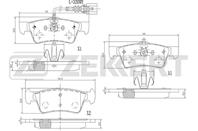 Колодки тормозные дисковые задние BS2450 от производителя Zekkert
