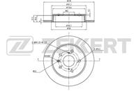Диск торм. зад. Fiat Sedici 06-  Suzuki SX4 06-