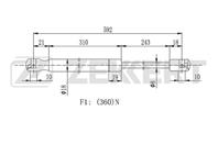 Амортизатор капота Renault Duster 10-