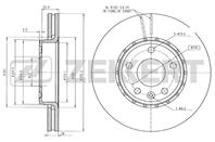 Диск торм. перед. Nissan Primastar (X83) 01-, Opel Vivaro (E7, J7, F7) 01-, Renault Trafic (EL, JL, FL) 01-