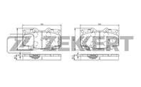 Колодки тормозные дисковые передние BS2077 от фирмы Zekkert