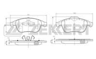 Колодки тормозные дисковые передние BS2163 от производителя Zekkert