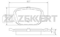 Колодки тормозные дисковые задние BS2463 от компании Zekkert