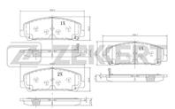 Колодки тормозные дисковые передние BS2520 от производителя Zekkert