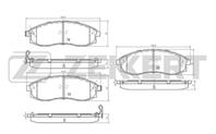 Колодки тормозные дисковые передние BS2537 от компании Zekkert