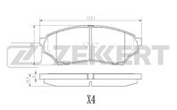 Колодки торм. диск. перед Mitsubishi Pajero Mini 9