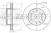 Диск торм. перед. Toyota Hilux I, III 05-, Fortuner (GGN5, KUN5, LAN5, TGN5) 04-