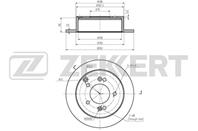 Диск торм. зад. Hyundai Sonata V 05-, Tucson 04-, Kia Sportage II 05-, Magentis 05-