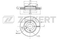 Диск торм. перед. Ford Fiesta V, VI 08-